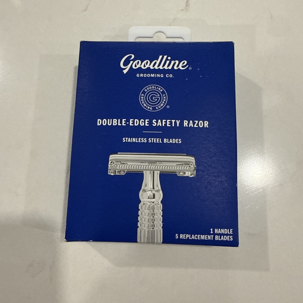 Goodline Grooming Co. Men's Double Edge Safety Razor Handle with 5 blades